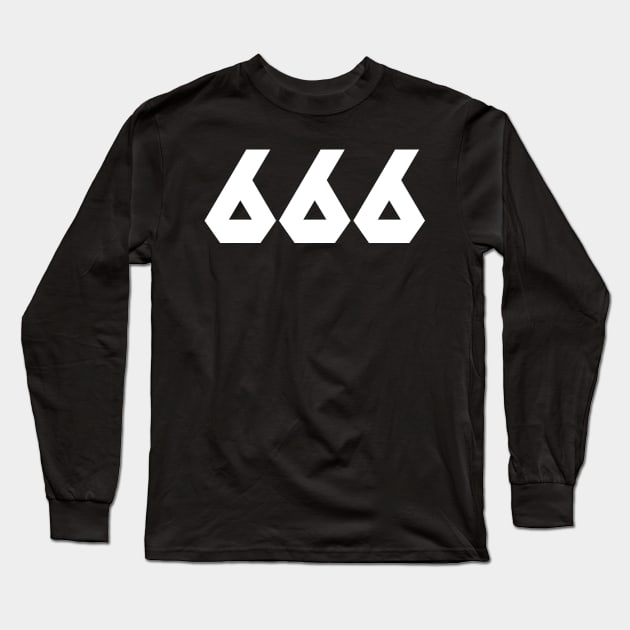 666, Number of the Beast /\/\/\ Satanic Design Long Sleeve T-Shirt by DankFutura